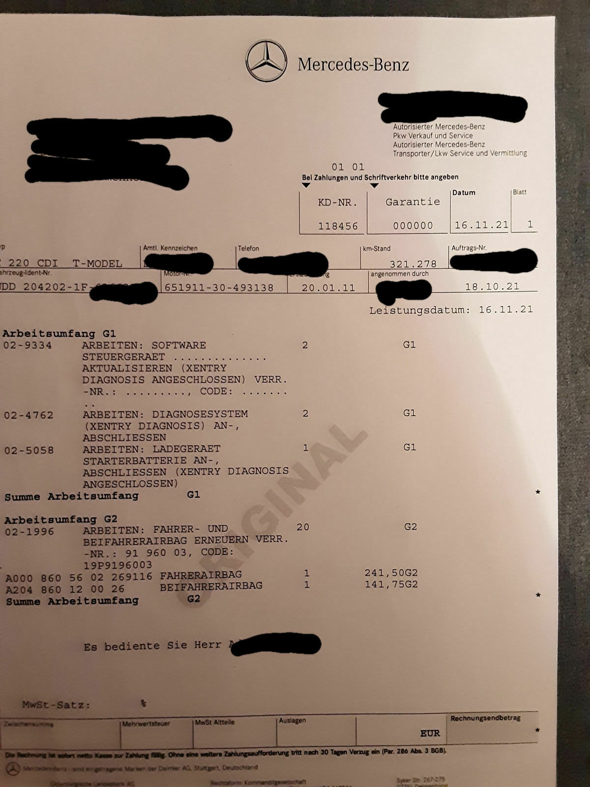 Airbag-Rückruf für die C-Klasse: wer betroffen?