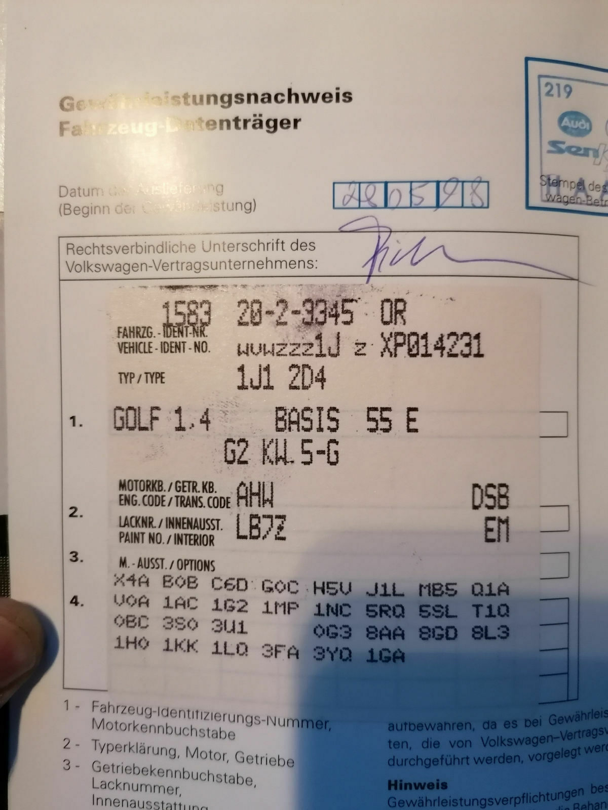 Ich stelle meinen Golf4 vor.