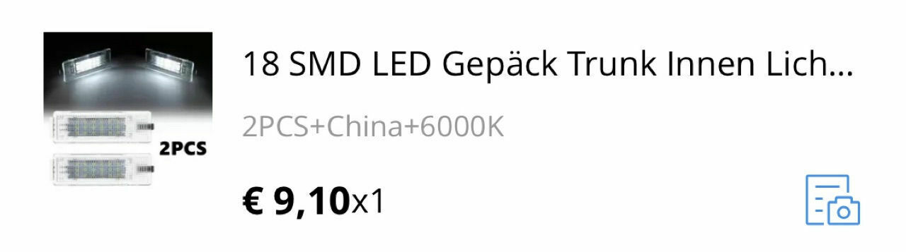 Kofferraumbeleuchtung Variant auf LED umbauen