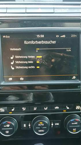 Anzeige Sitzheizung