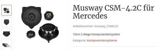 Musway CSM-4.2C für Mercedes