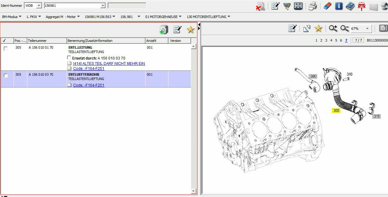 C216 CL63 M156 AMG Fehlercode 0745 Zylinderreihe 1 zu mager