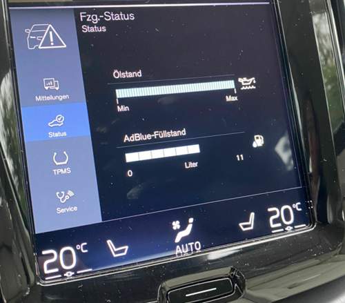 Sensus Ölstand & Adblue Anzeige