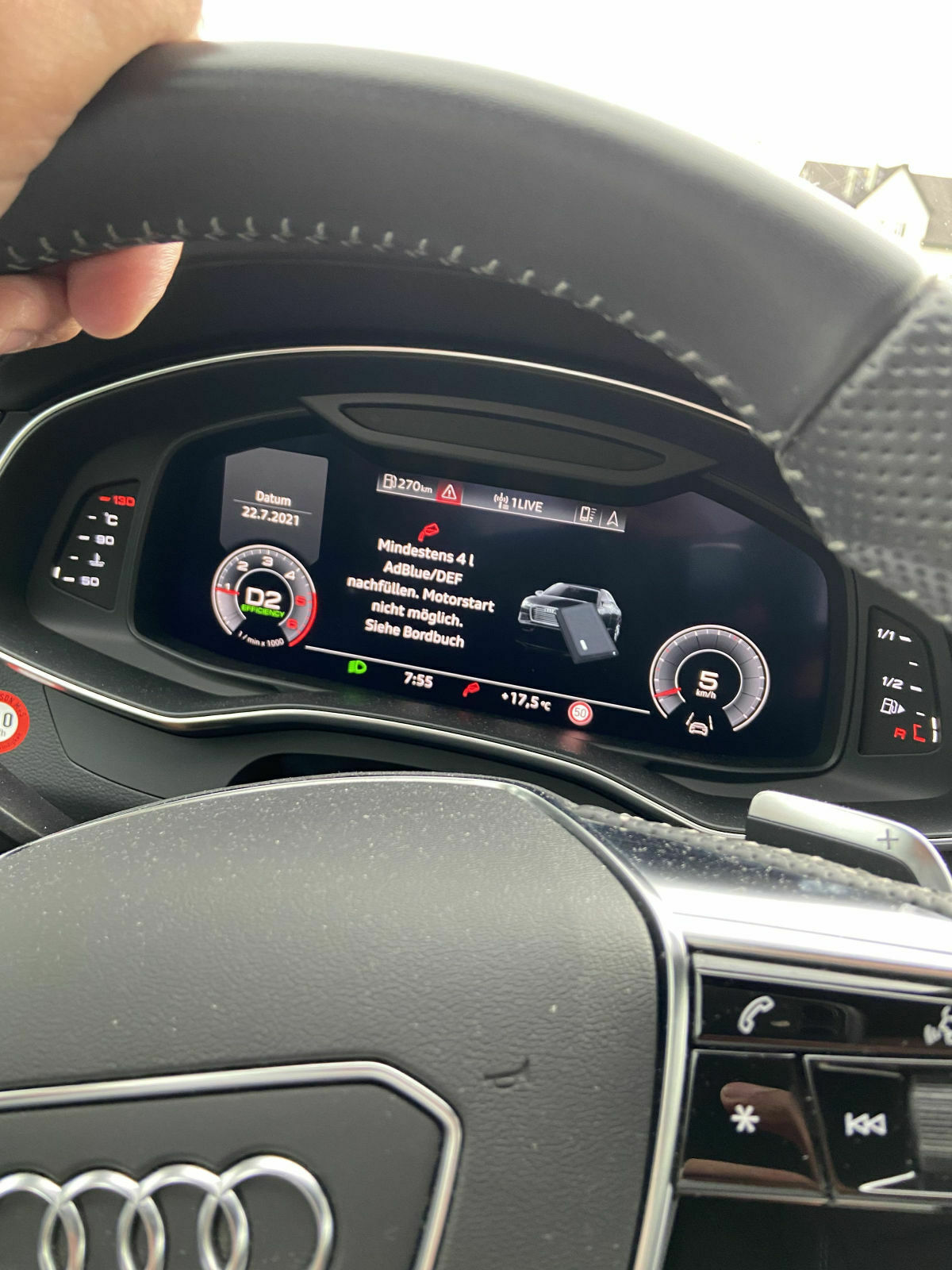 Füllstand AdBlue Anzeige und Fehlermeldung