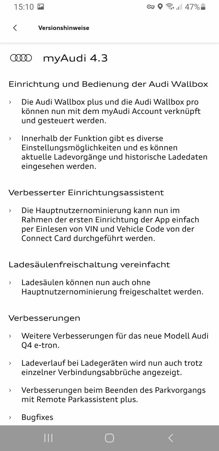 MyAudi App/Audi Connect Fehlermeldungen & Probleme