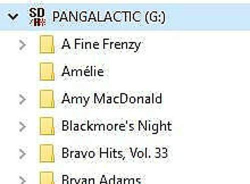 Verzeichnisse auf SD-Karte