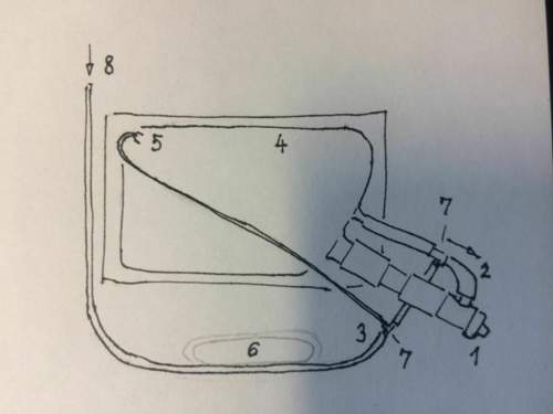 Luftführungen Tank von oben