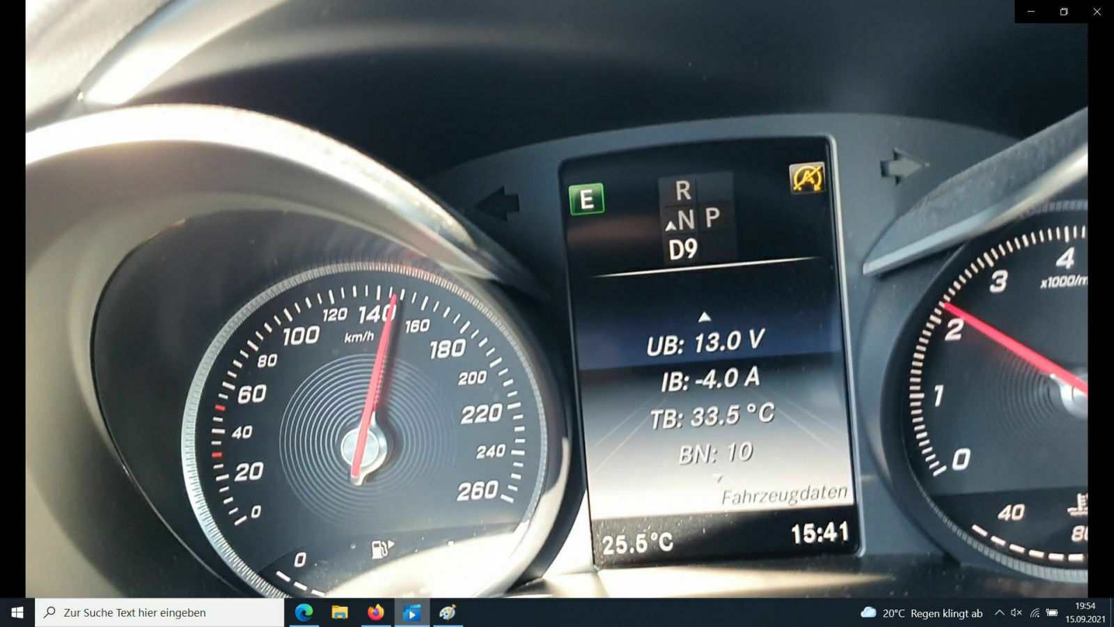 Startstop S205 T-Modell Anzeigewerte Werkstattmenü