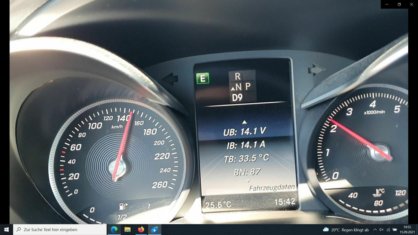 Startstop S205 T-Modell Anzeigewerte Werkstattmenü