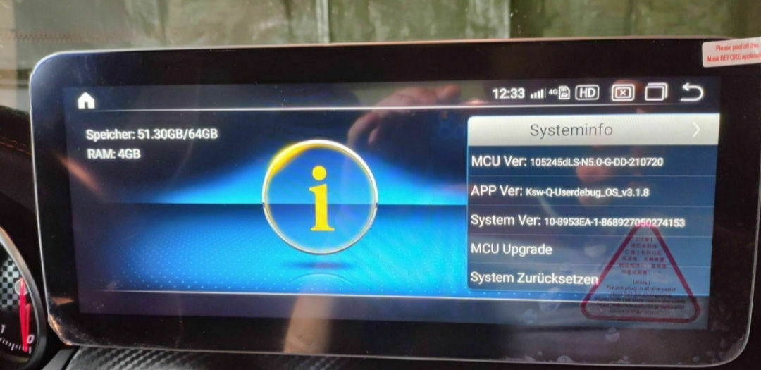 Infos und Bilder zum 10,25 Zoll Nachrüstdisplay
