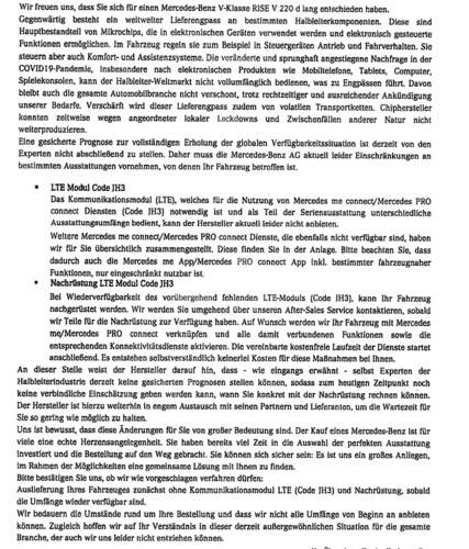 LTE Probleme V klasse