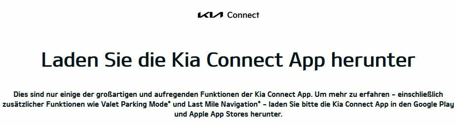 Neue KIA Connect App