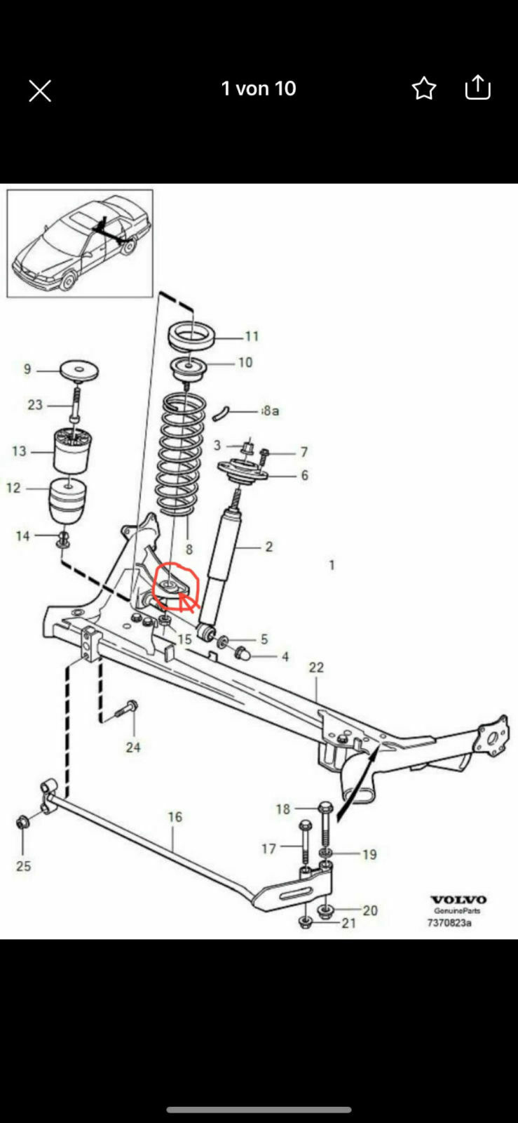 Federaufnahme hinten