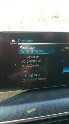 Verbrauch August, Stadt und Kurzstrecke