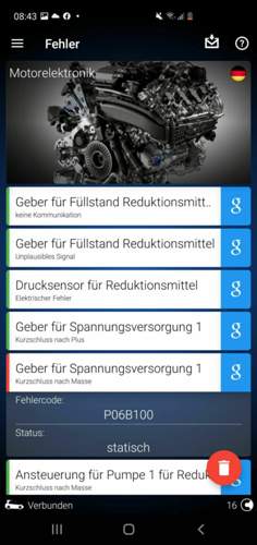 Auslesen Reduktionsmittel-Dosiersystem