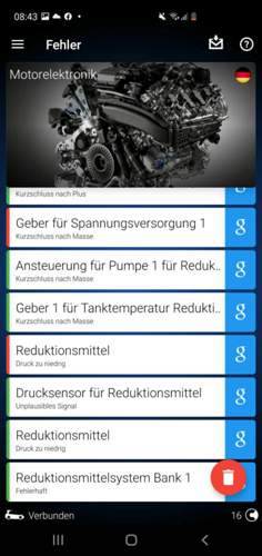 Auslesen Reduktionsmittel-Dosiersystem