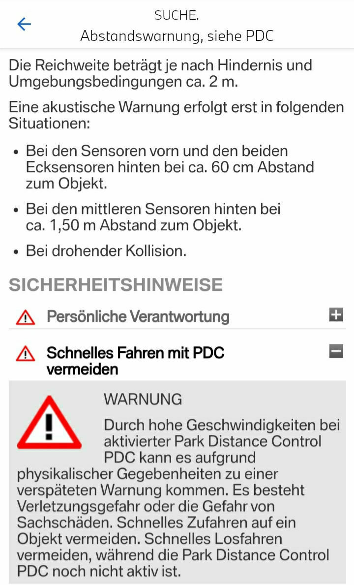 BMW F45 Bedienungsanleitung PDC 2