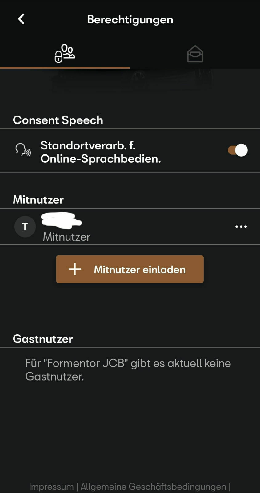 Weiterer Nutzer Cupra Infosystem