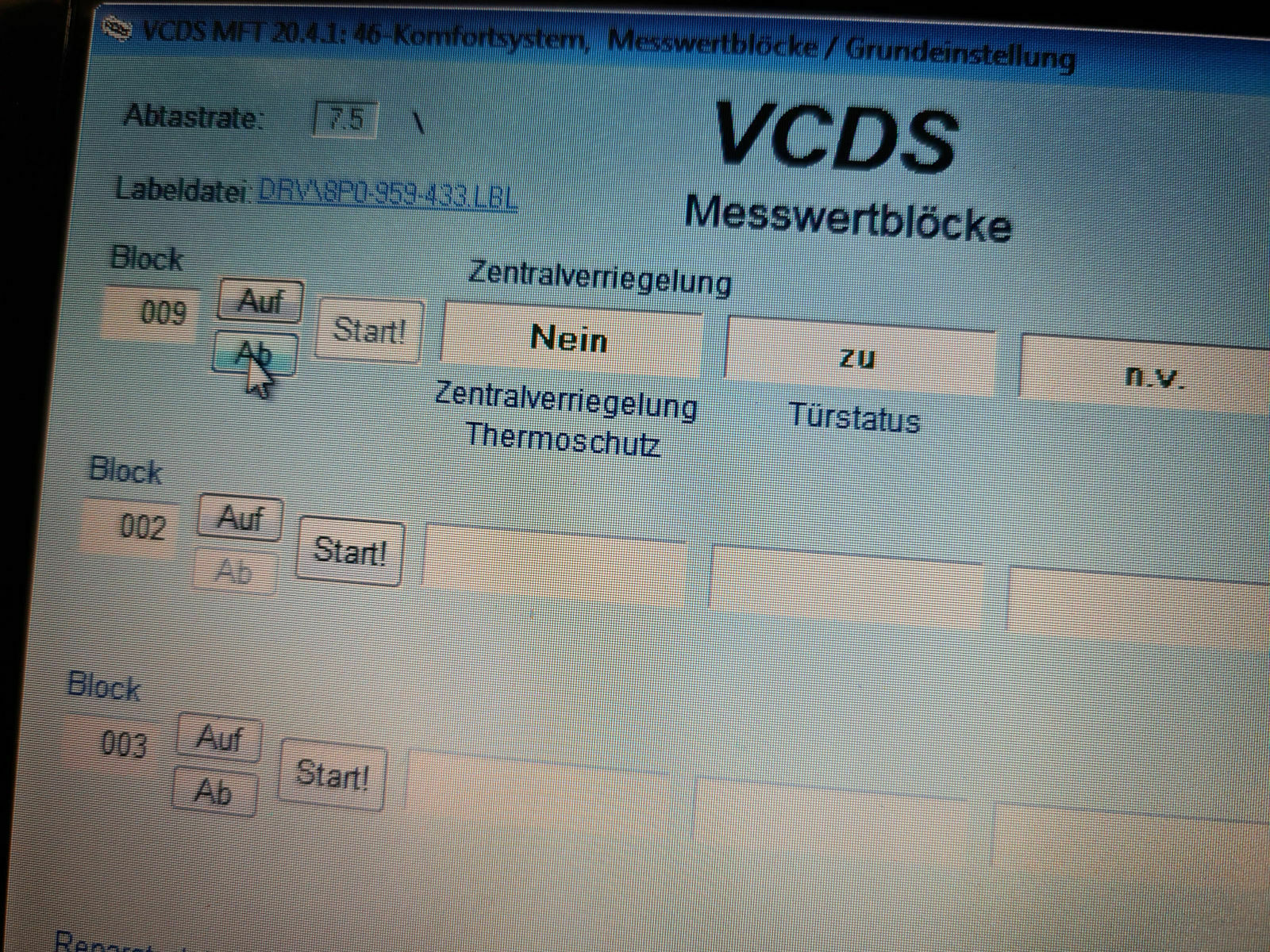 Zentralverriegelung funktioniert nicht per Fernbedienung
