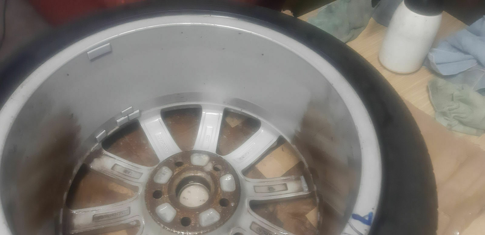 Gebrauchte Felgen gekauft, und gereinigt