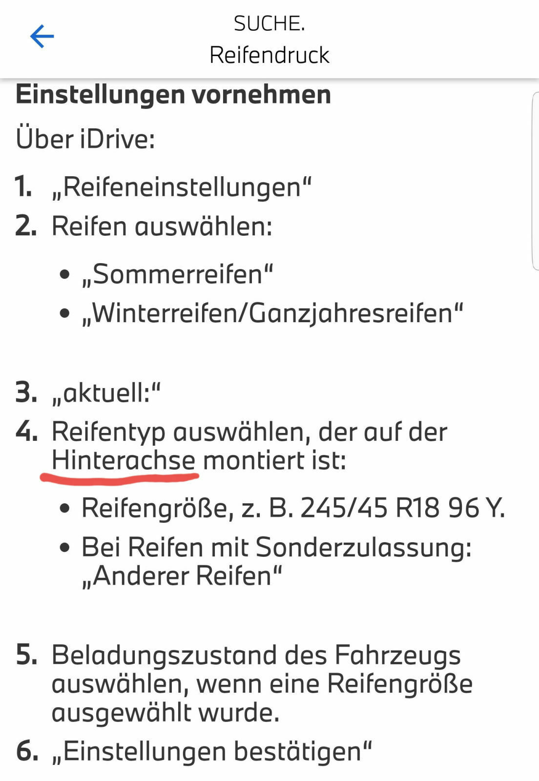 Reifendruck 530d xDrive Mischbereifung
