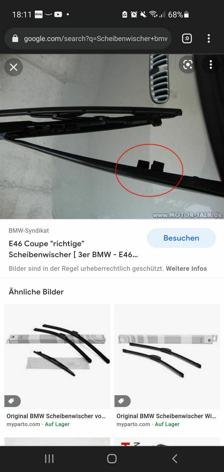 Nerviges Geräusch bei den Wiscchblättern bzw. Wischerarm