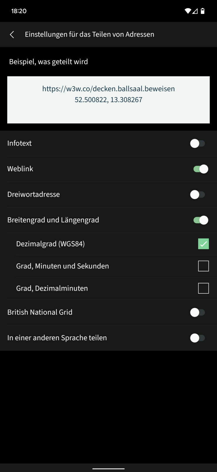 Funktioniert die 3-Wort-Adresse (what3words) auch in der me-App?