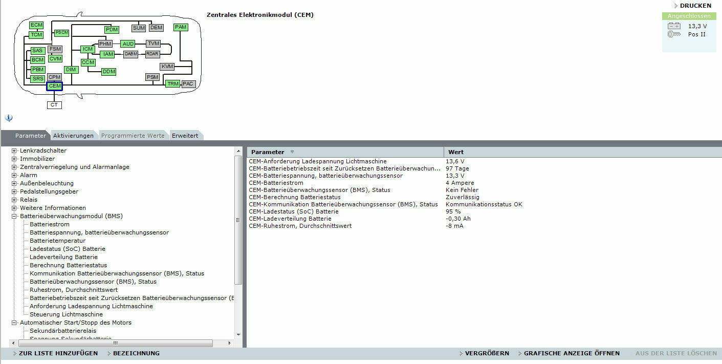 Flackerndes Tacho und Radio/Navi hängt