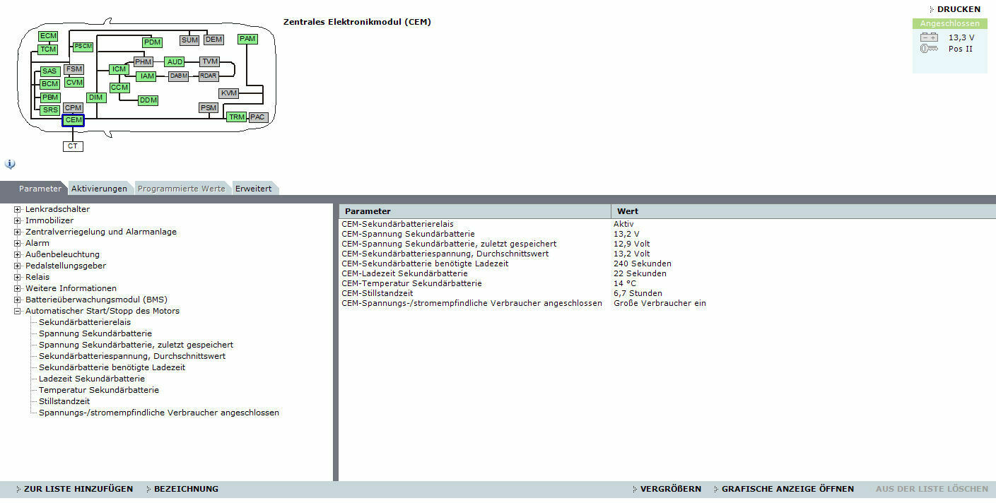 Flackerndes Tacho und Radio/Navi hängt