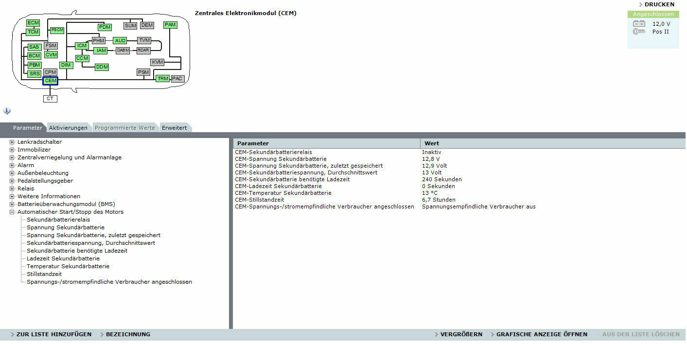 Flackerndes Tacho und Radio/Navi hängt