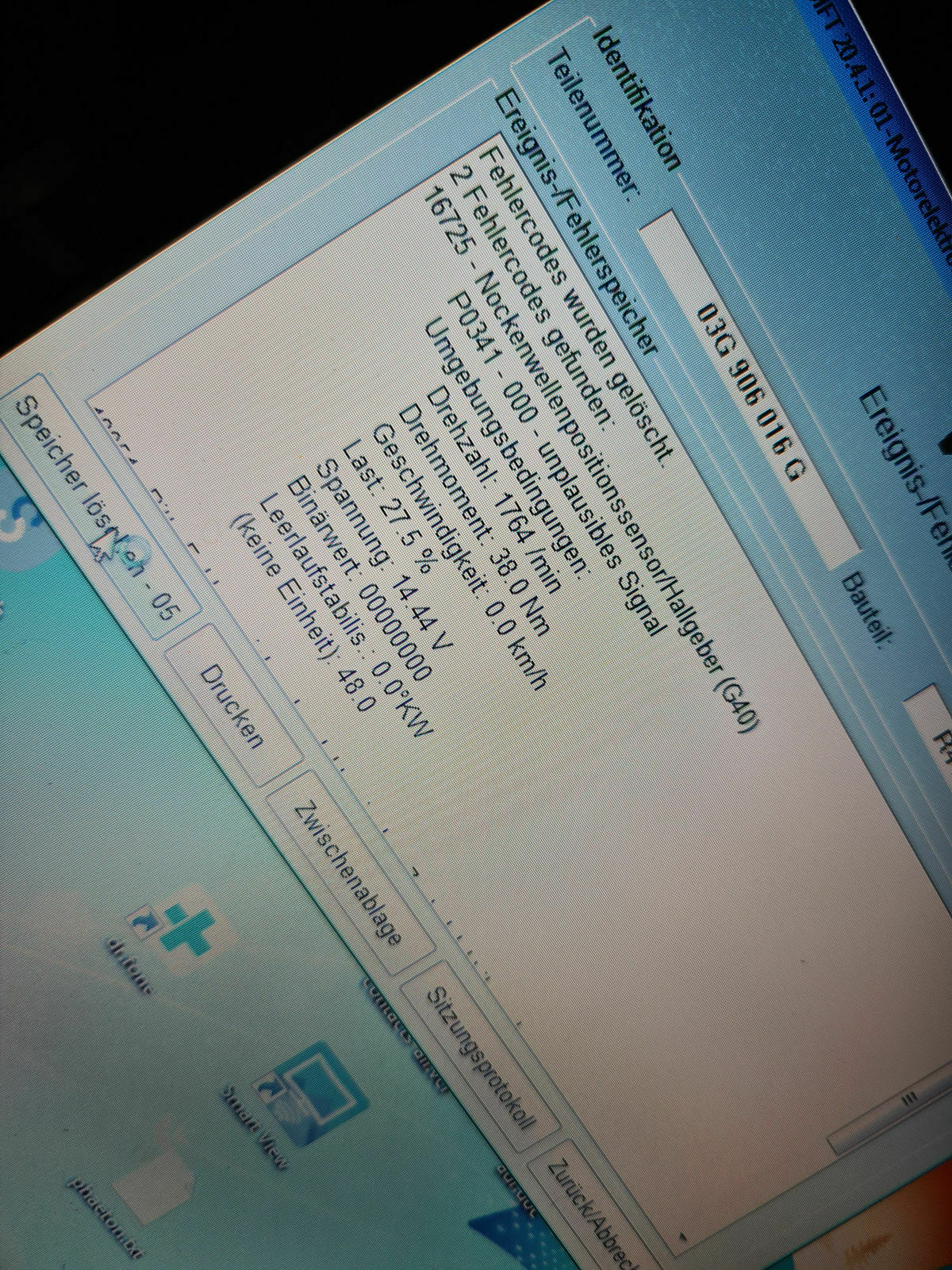 Startschwierigkeiten, Nockenwellensensor Hallgeber G40