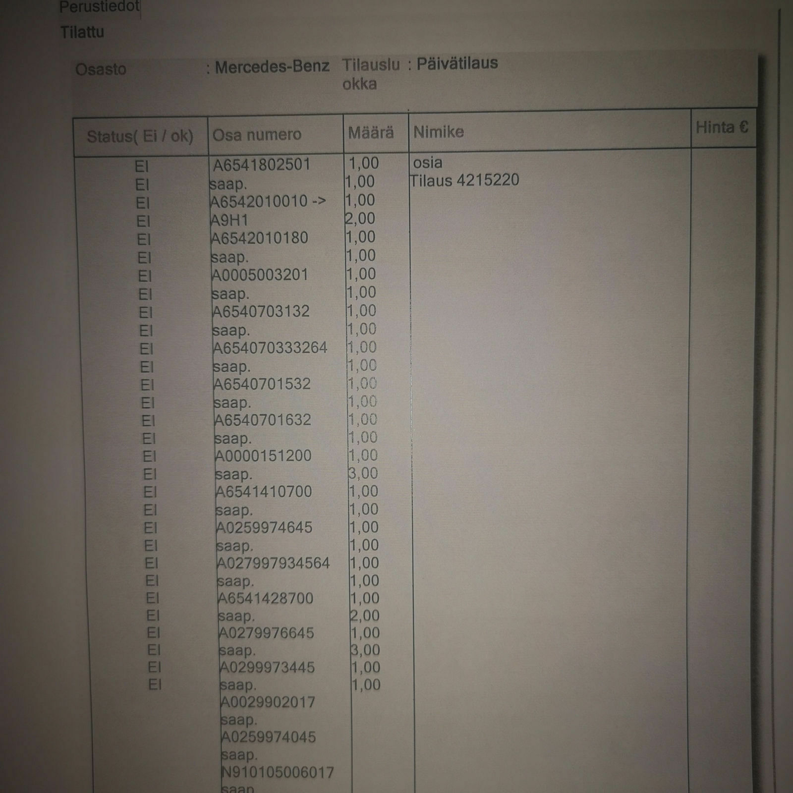 Problem Tandem-/Ölpumpe auch bei W213 mit Vierzylinder OM654?