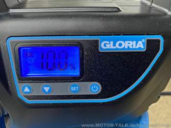 Akkustandanzeige beim Einschalten