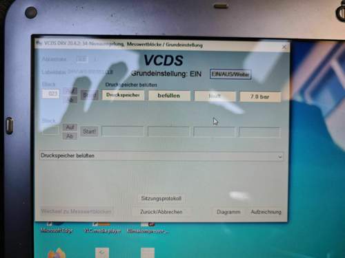 Druckspeicher befüllt