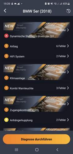 Alle Gelben und Rote sind Fehler.