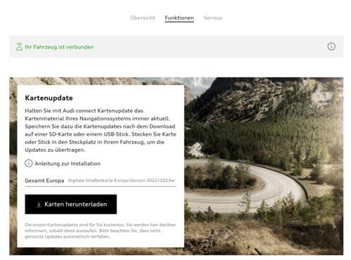 MyAudi Offline-Kartenupdate