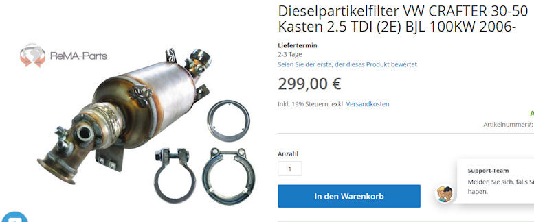 Crafter Vorglühlampe blinkt