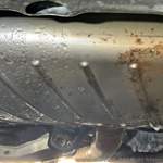 Leichter Abperleffekt / rechts unbehandelt!