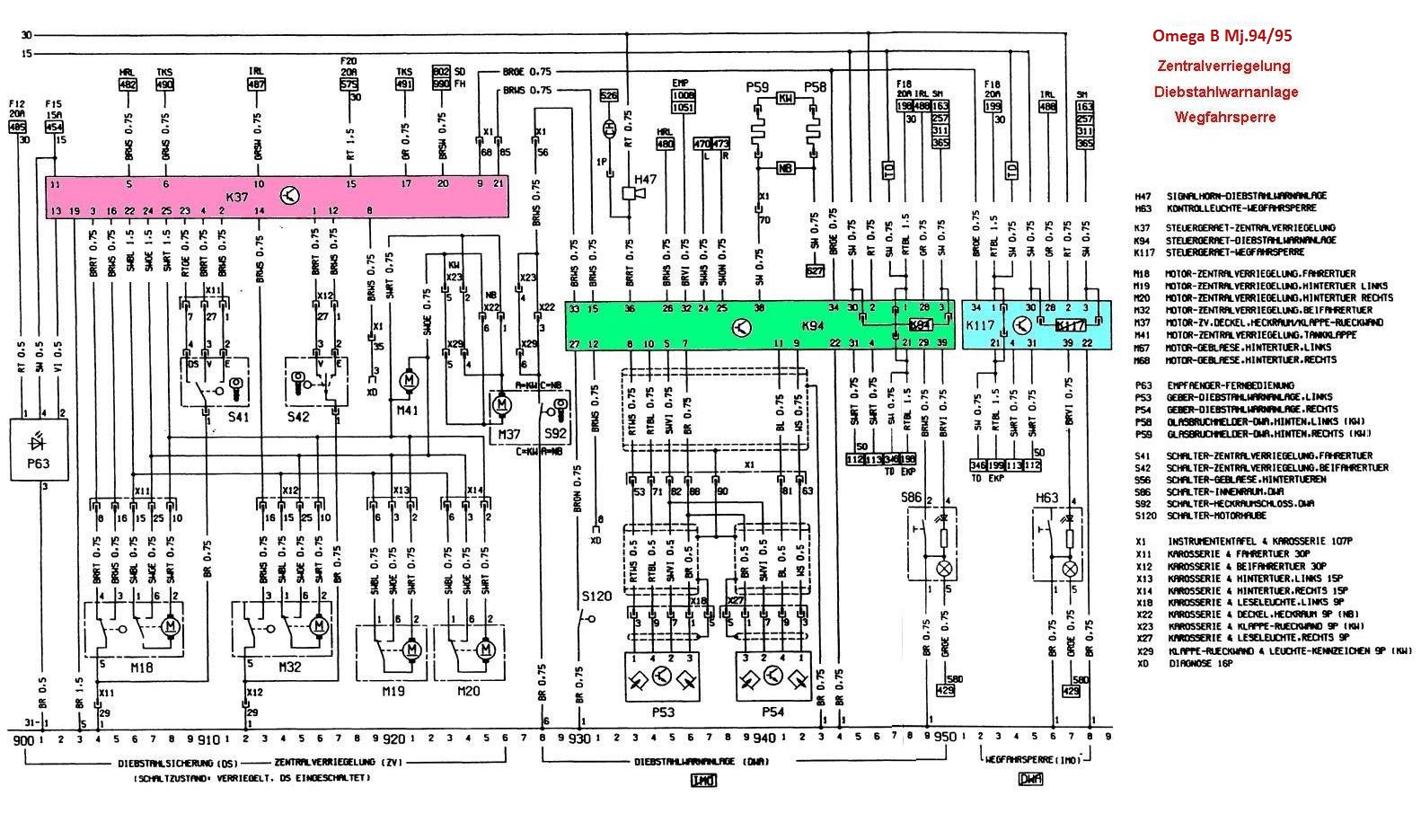 Omega B - VFL - Verm. die ZV zieht mit 0,1A Ruhestrom die Batterie leer
