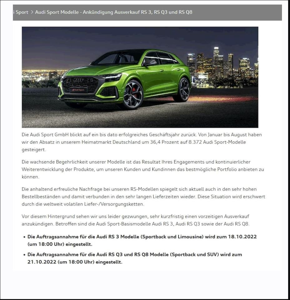 Der große Audi RS3 8Y-Thread