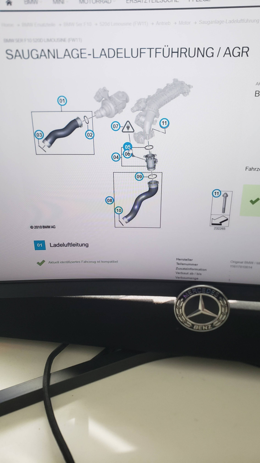 Luftmasse Ist- und Soll-Werte