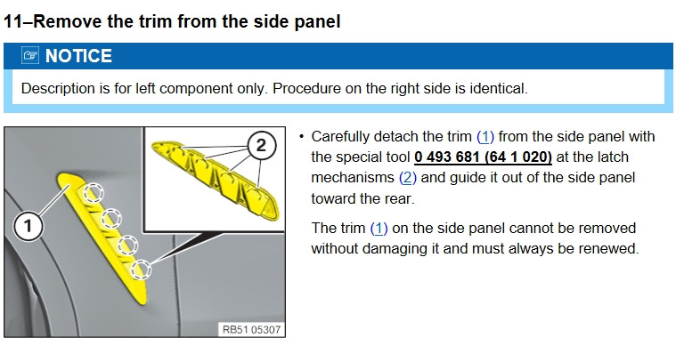 Lüftungsblenden am Kotflügel verblichen