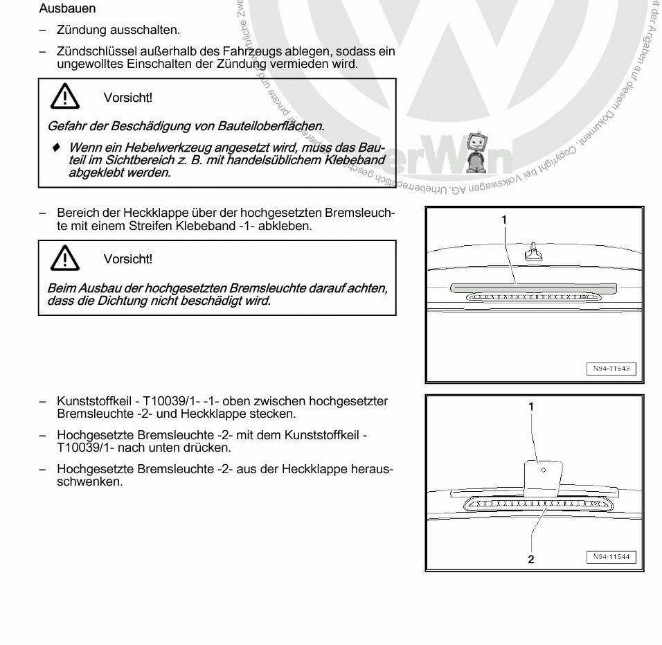Kabelführung Kofferraum wechseln