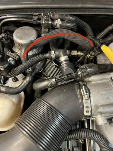 Umgelegte Wasserleitung