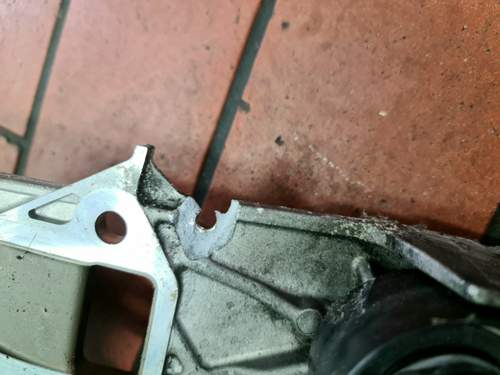 Bruchstelle in Nahaufnahme