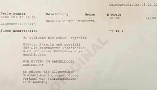 Rückruf OM 654 wegen Undichtigkeit an der Kühlmittel...