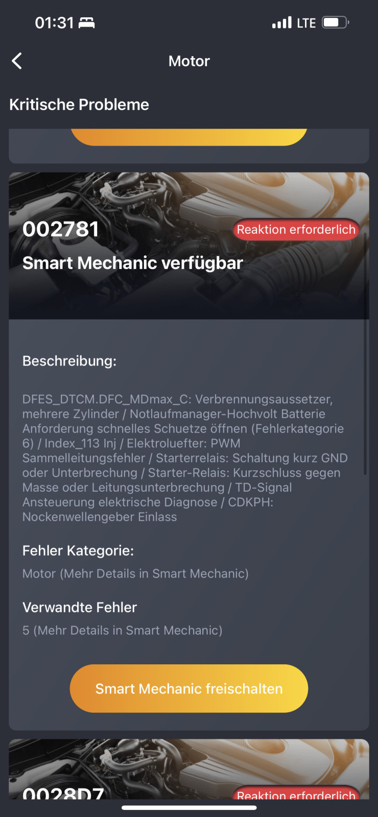 Nach Vollgas nur verminderte Leistung
