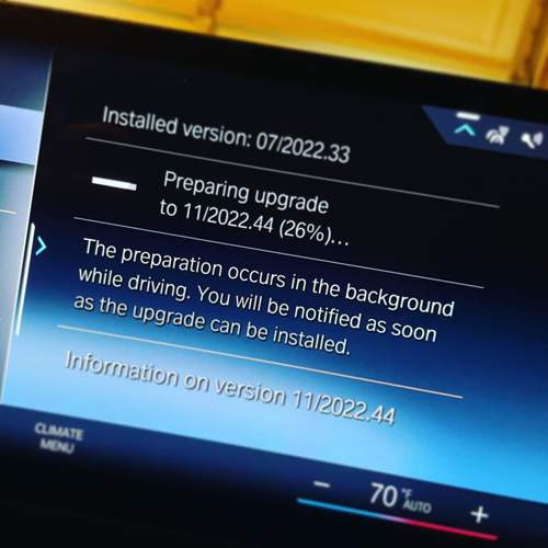 Screenshot Update im Auto
