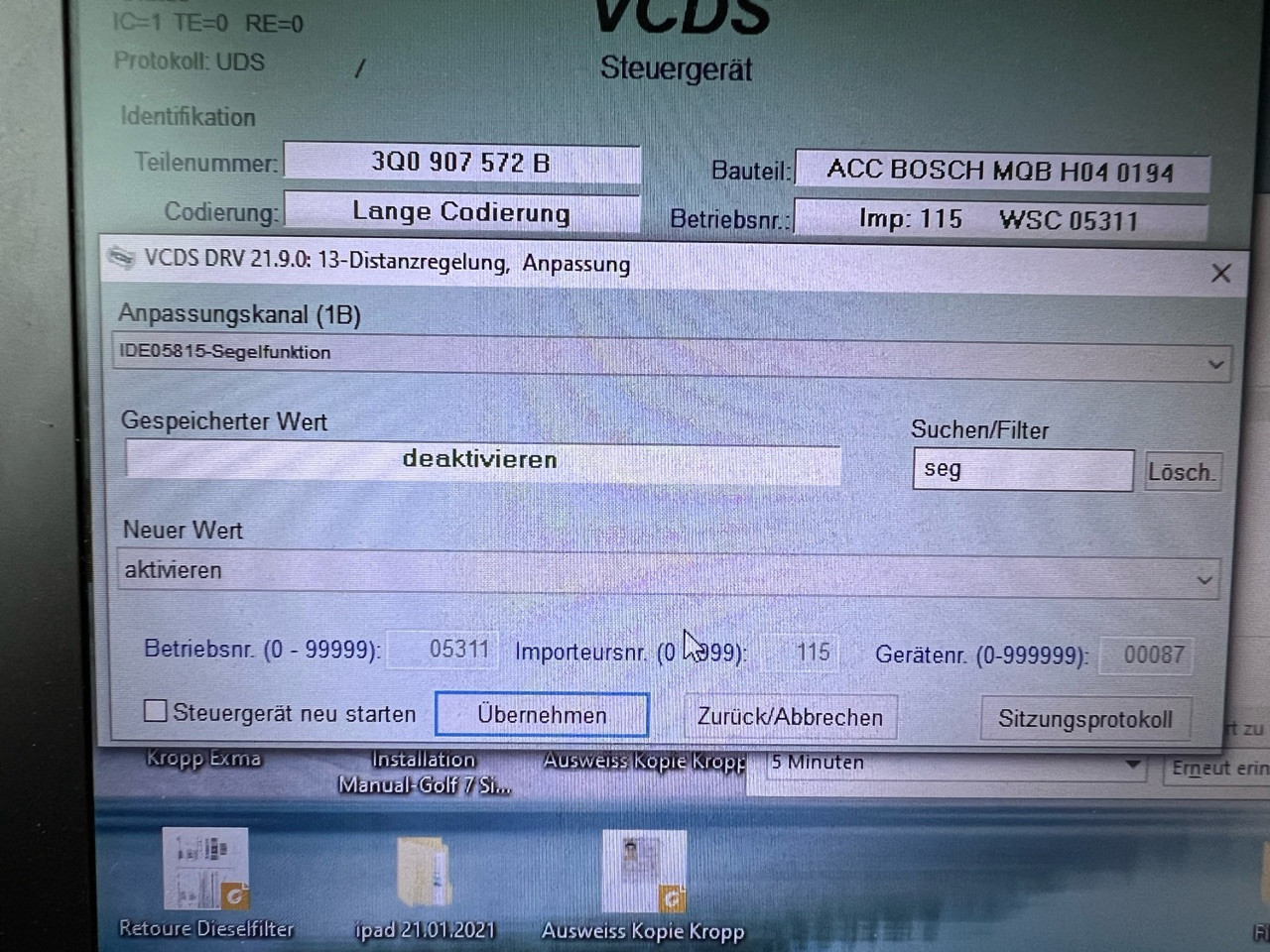 Sammelthread: Mögliche Codierungen mit VCDS beim Passat B8