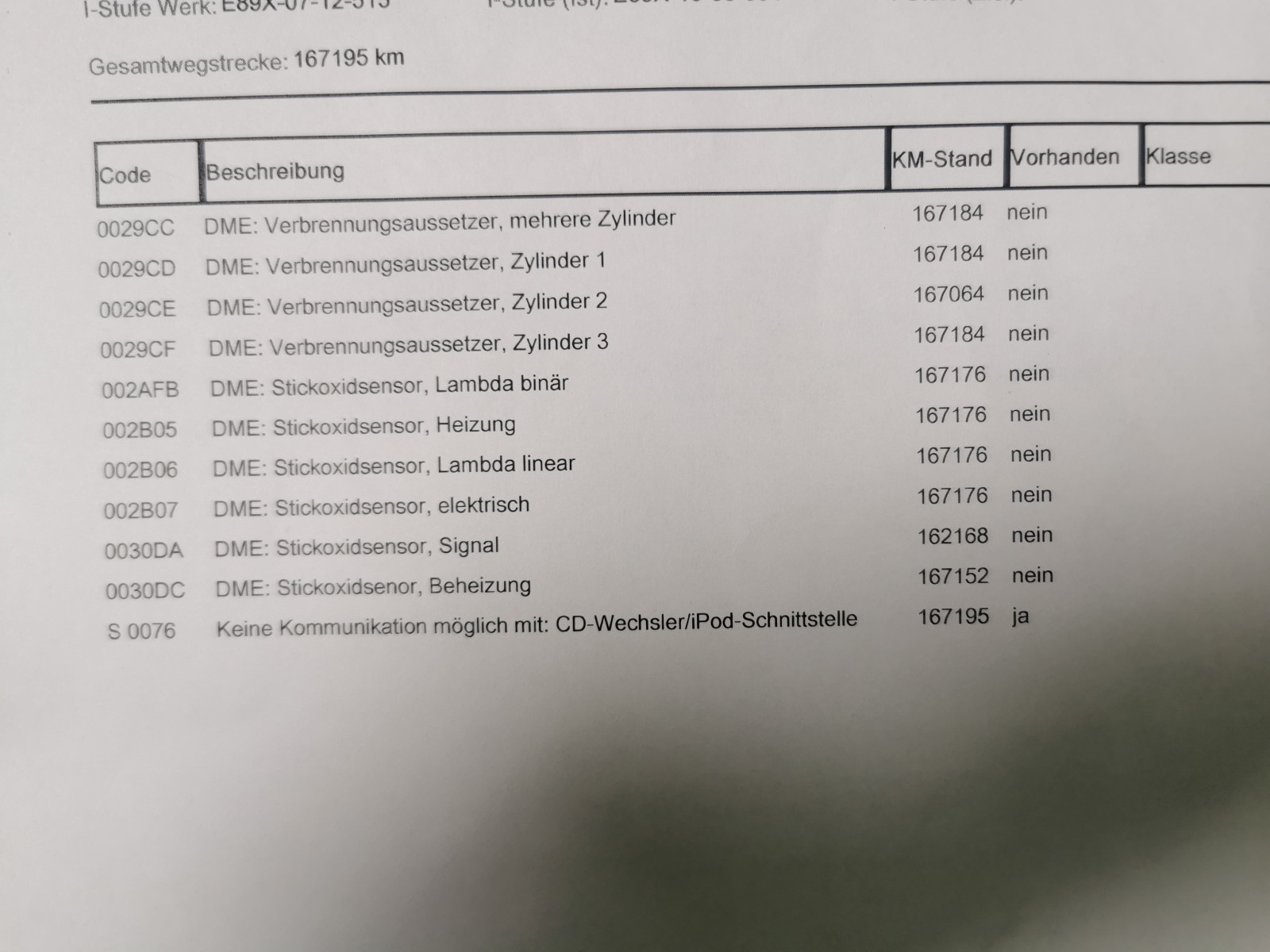 Verbrennungsaussetzer N53 330i